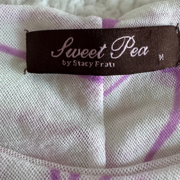 Sweet Pea White & Purple Sleeveless Top retro soft grunge Y2K women’s medium - Picture 10 of 10